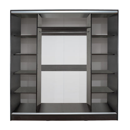 Шкаф с Плъзгащи Врати и Огледало, Въжен 200X60X210cm