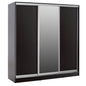 WARDROBE WITH SLIDING DOORS WITH MIRROR WENGE HM2435.02 200X60X210cm. image 1