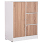 CABINET WITH 4 STORAGE SPACES MATIN HM2479.01 SONAMA OAK-WHITE MELAMINE 80x39,5x99,5Hcm. image 1