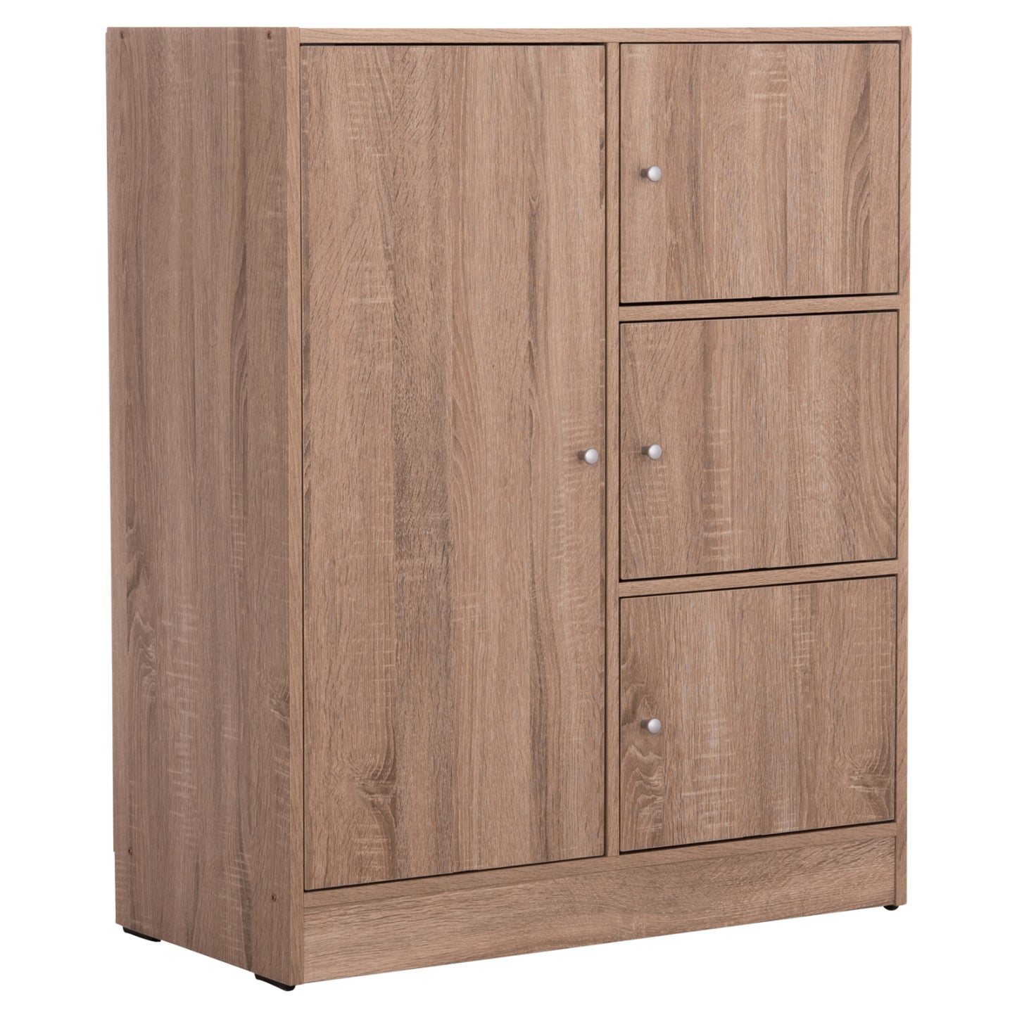 CABINET WITH 4 STORAGE SPACES MATIN HM2479.02 SONAMA OAK MELAMINE 80x39,5x99,5Hcm. image 1