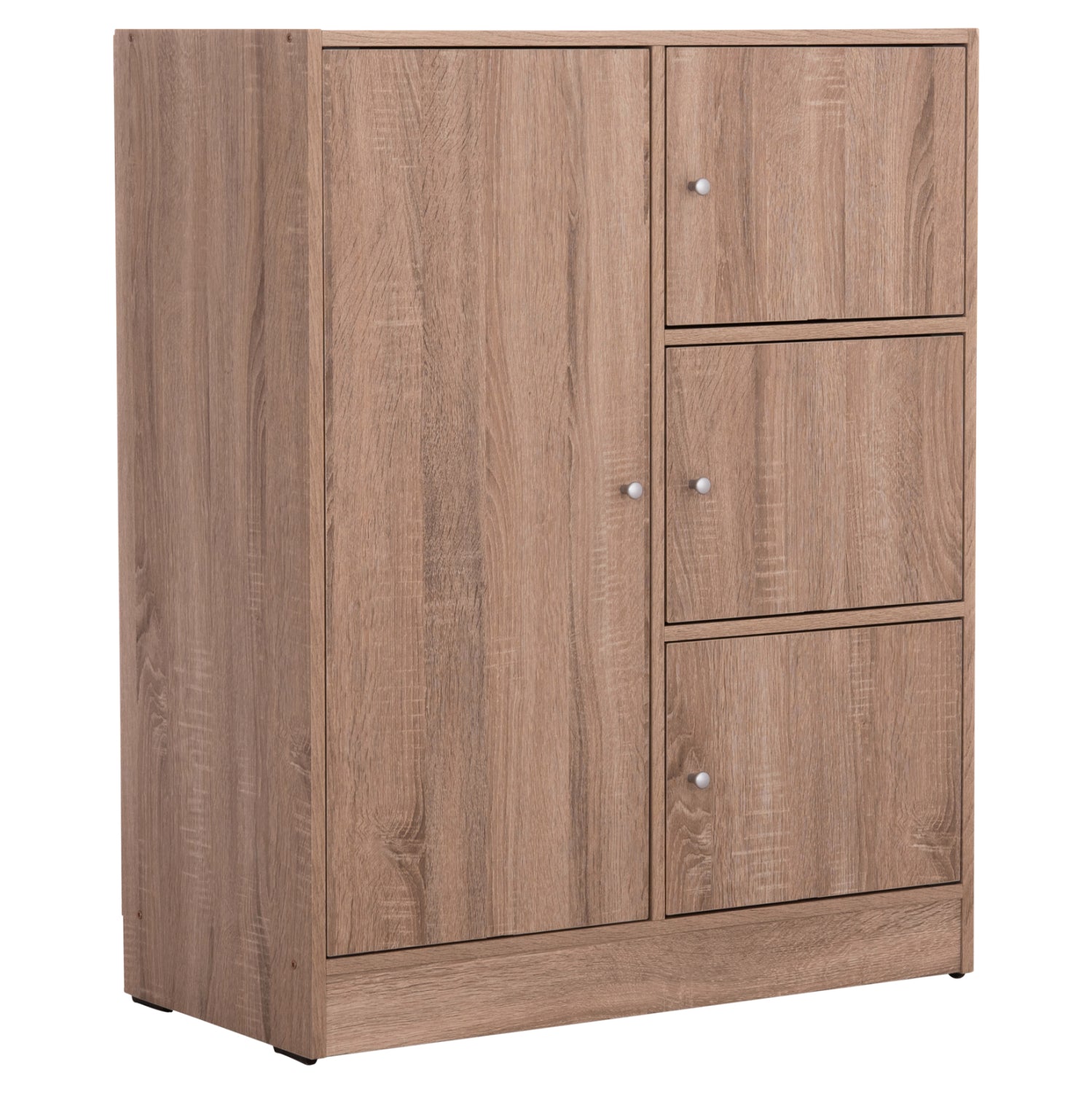 CABINET WITH 4 STORAGE SPACES MATIN HM2479.02 SONAMA OAK MELAMINE 80x39,5x99,5Hcm. image 1