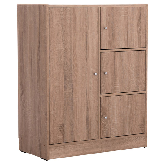 CABINET WITH 4 STORAGE SPACES MATIN HM2479.02 SONAMA OAK MELAMINE 80x39,5x99,5Hcm. image 1