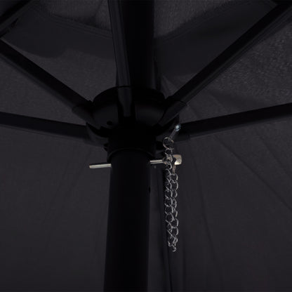 ALUMINUM UMBRELLA 2.50M WITH 6 RADIES GRAY CLOTH HM6030.10