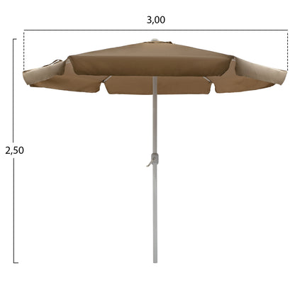 ALUMINUM UMBRELLA Φ3Μ HM6003.02 MOKA WITH ELEVATOR