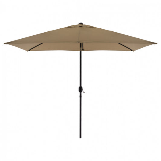 ALUMINUM UMBRELLA HM6029.02 RECTANGULAR TAUPE 262x170x253 cm. image 1
