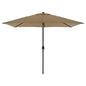 ALUMINUM UMBRELLA HM6029.02 RECTANGULAR TAUPE 262x170x253 cm. image 1