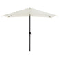 ALUMINUM UMBRELLA HM6029.10 RECTANGULAR RECLINING BEIGE GRAY 262x170x253 cm. image 1