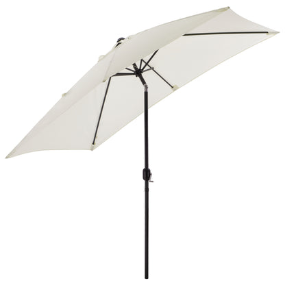 ALUMINUM UMBRELLA HM6029.10 RECTANGULAR RECLINING BEIGE GRAY 262x170x253 cm.
