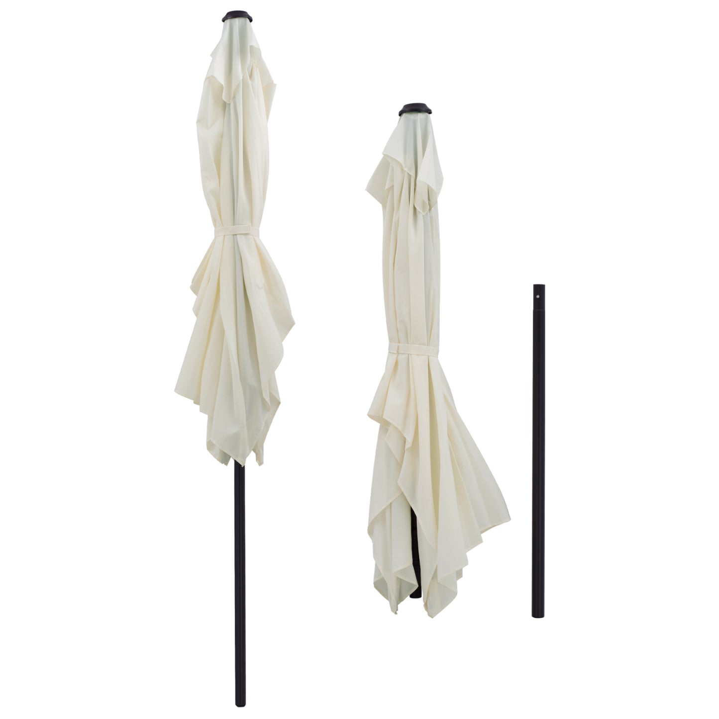 ALUMINUM UMBRELLA HM6029.10 RECTANGULAR RECLINING BEIGE GRAY 262x170x253 cm.