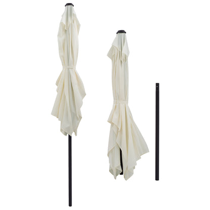 ALUMINUM UMBRELLA HM6029.10 RECTANGULAR RECLINING BEIGE GRAY 262x170x253 cm.