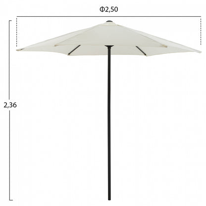 ALUMINUM UMBRELLA HM6030.02 ECRU- GRAY Φ250x236 cm.