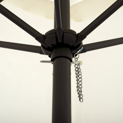ALUMINUM UMBRELLA HM6030.02 ECRU- GRAY Φ250x236 cm.