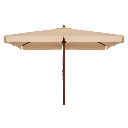 Professional umbrella 4x4m with wooden frame HM6023 Beige image 1