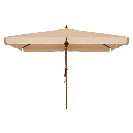 Professional umbrella 4x4m with wooden frame HM6023 Beige image 1