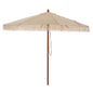 UMBRELLA WAGNER HM5776.01 BEIGE SHADE AND FRINGES-HARDWOOD BROWN POLE Φ3X2.50Hm image 1