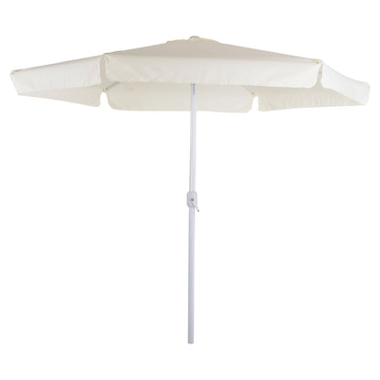 Umbrella D3,00x2,50Μ Aluminum beige color with side panel HM6003