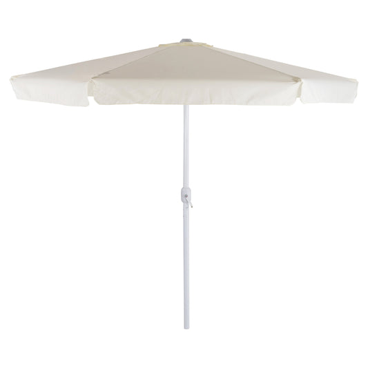 Umbrella D3,00x2,50Μ Aluminum beige color with side panel HM6003 image 1