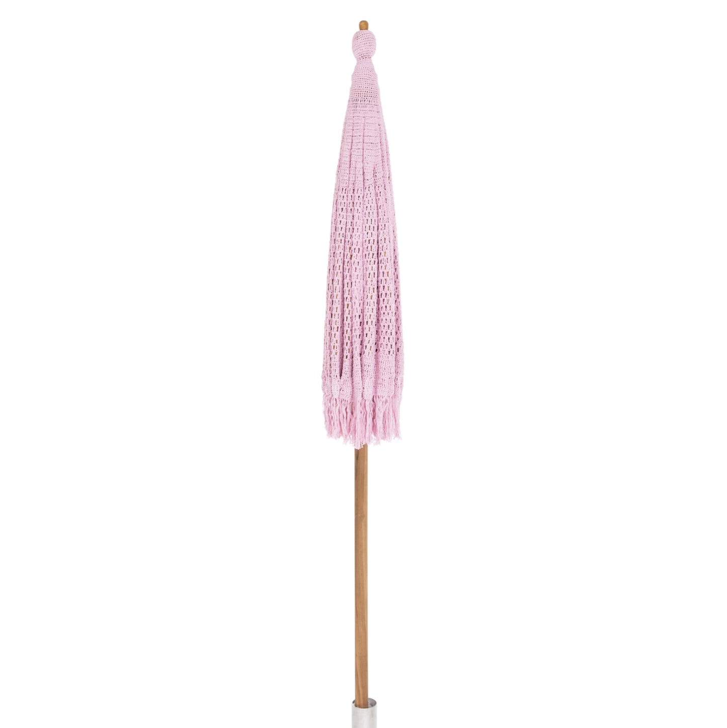 UMBRELLA LUX HM6035.04 PINK MACRAME TEAK AND BAMBOO Φ200X260
