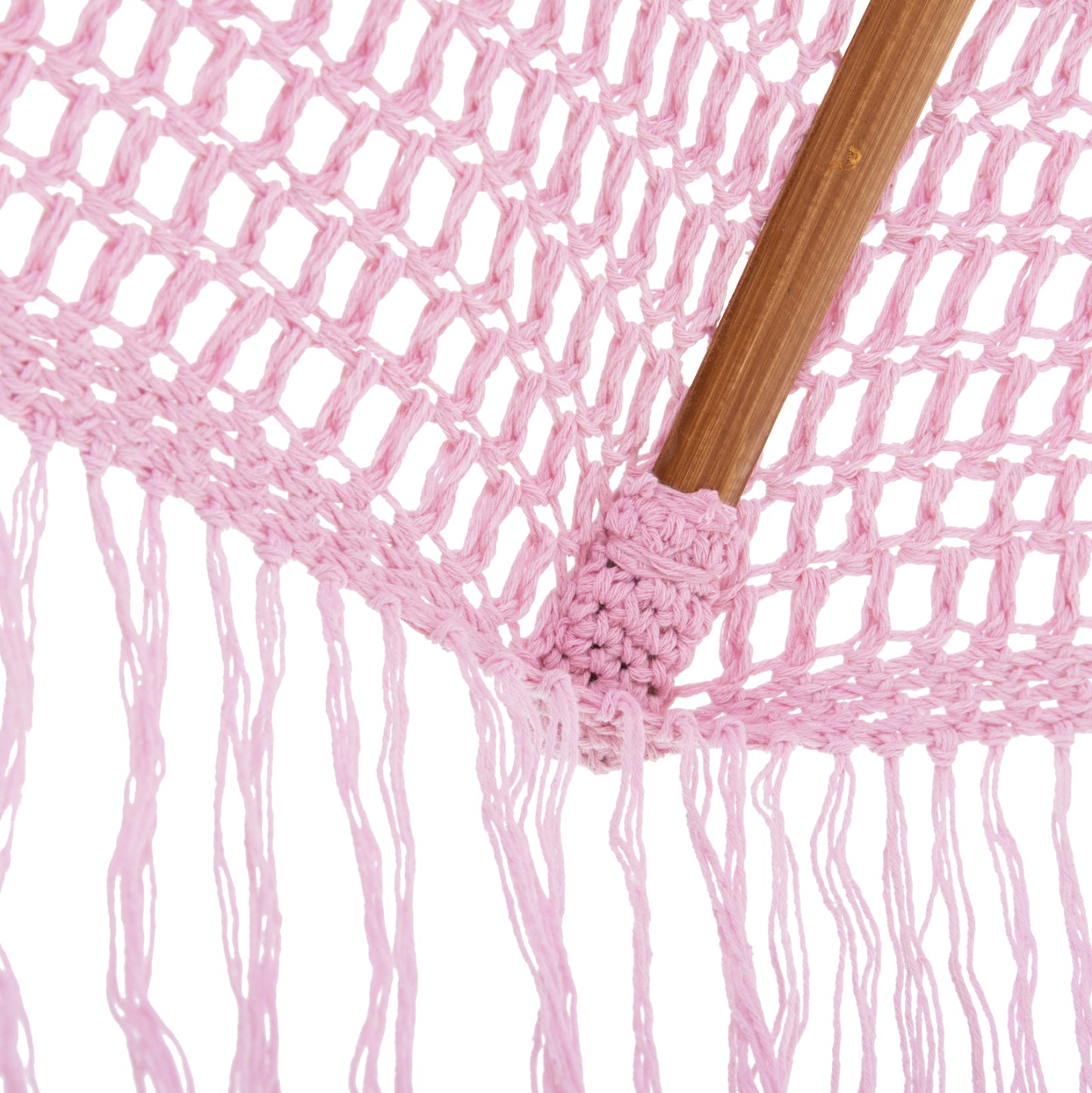 UMBRELLA LUX HM6035.04 PINK MACRAME TEAK AND BAMBOO Φ200X260