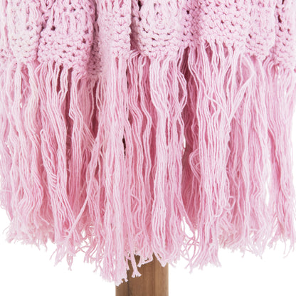 UMBRELLA LUX HM6035.04 PINK MACRAME TEAK AND BAMBOO Φ200X260