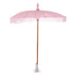 UMBRELLA LUX HM6035.04 PINK MACRAME TEAK AND BAMBOO Φ200X260 image 1