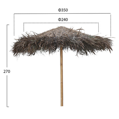 BEACH UMBRELLA TROPICAL WITH SUPPORT BEAMS Φ240x270Hcm.HM5897