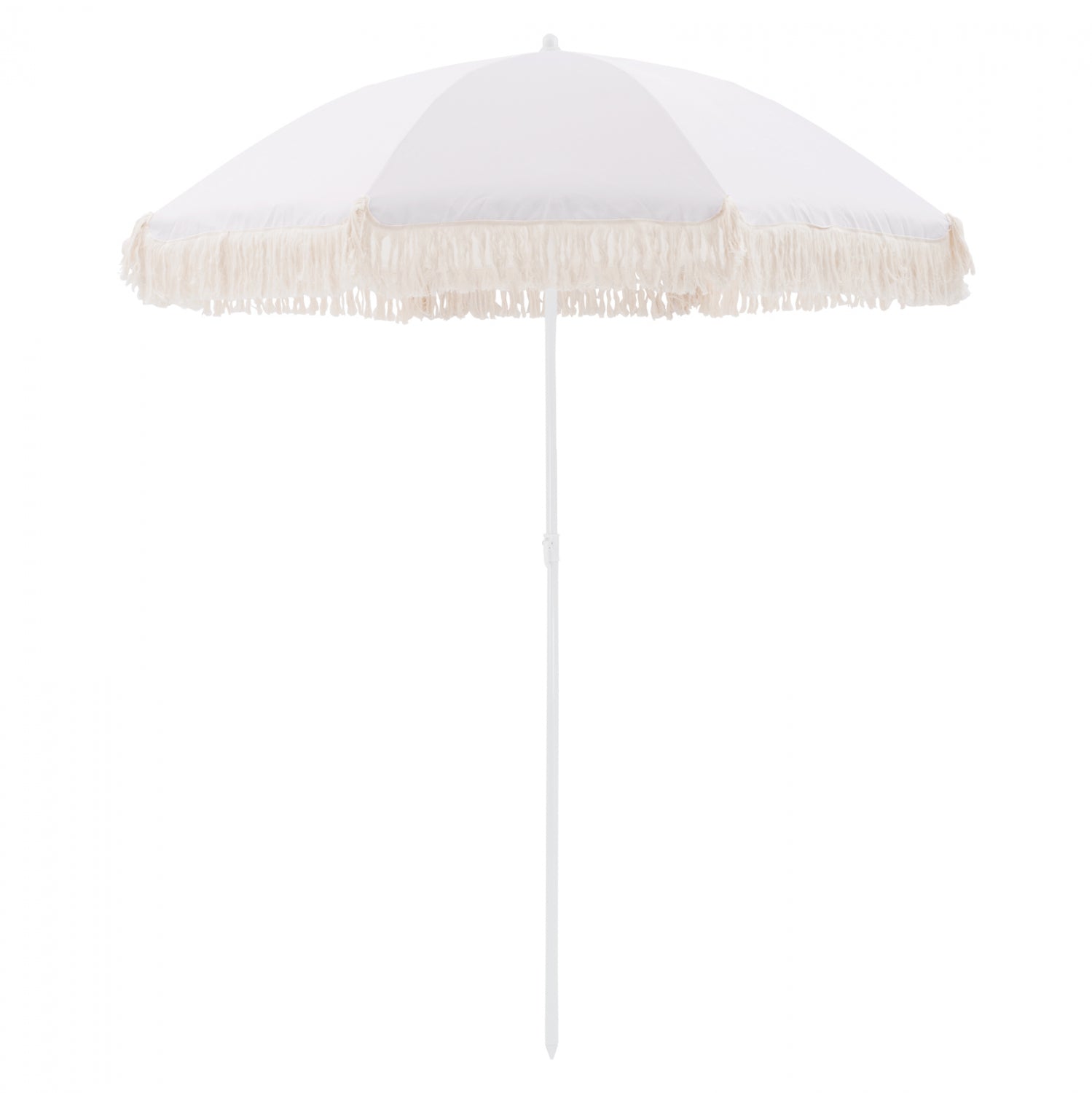 BEACH UMBRELLA WITH BEIGE MACRAME FRICTIONS HM5775.01 8 RADIAS Φ180Χ200m. image 1