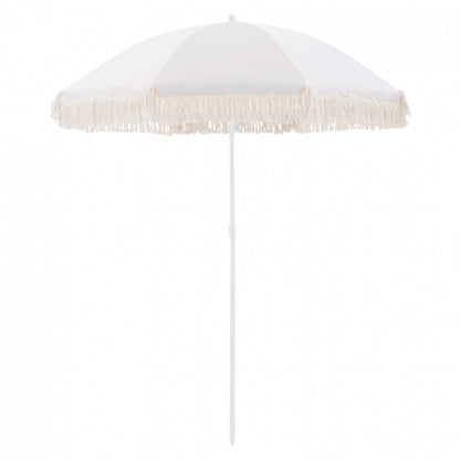 BEACH UMBRELLA WITH BEIGE MACRAME FRICTIONS HM5775.01 8 RADIAS Φ180Χ200m. image 1