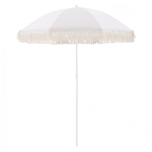 BEACH UMBRELLA WITH BEIGE MACRAME FRICTIONS HM5775.01 8 RADIAS Φ180Χ200m. image 1
