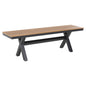 ALUMINUM BENCH TAWNEE HM6038.01 ANTHRACITE WITH POLYWOOD SEAT IN NATURAL WOOD COLOR 150x36x45Hcm. image 1