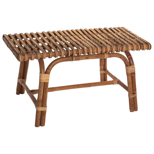 BENCH MADE OF RATTAN NATURAL COLOR 90x42x48Hcm.HM9480 image 1