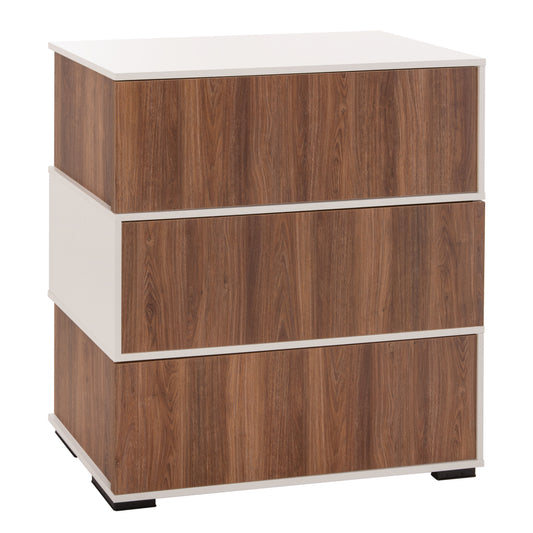 SHOE RACK 3 LEVELS MIRABELL HM8938.11 MELAMINE IN WALNUT-WHITE 90Χ30Χ93Hcm. image 1