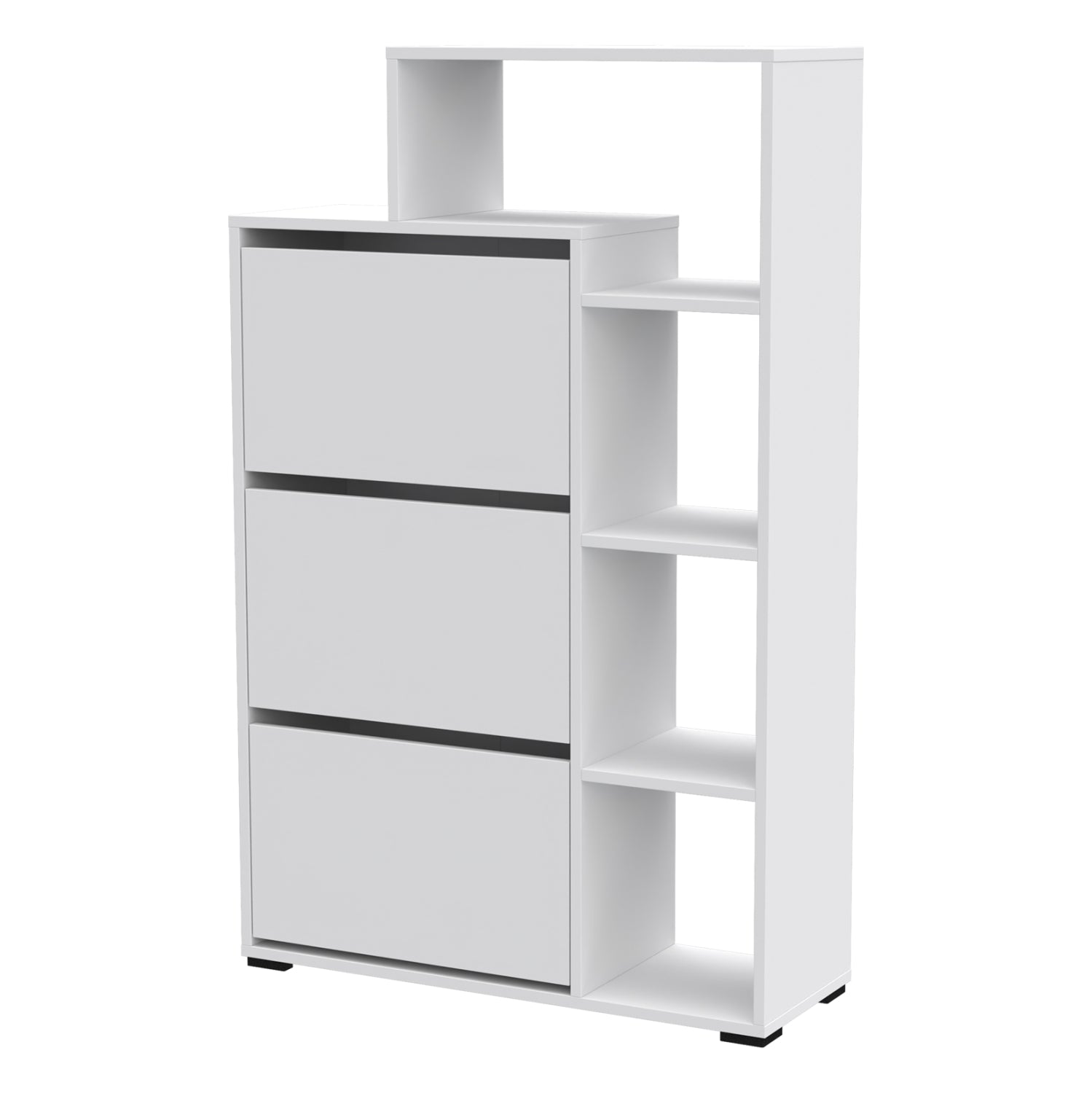 SHOE CABINET ROBBEN HM18189.01 MELAMINE IN WHITE 90x30x143Hcm. image 1