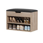 SHOE RACK WITH SEAT ROMIR HM2477.01 MELAMINE IN SONAMA-BROWN SEAT 60x30x44Hcm. image 1