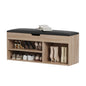 SHOE RACK WITH SEAT ROMIR HM2478.01 MELAMINE IN SONAMA-BROWN SEAT 100x30x44Hcm. image 1