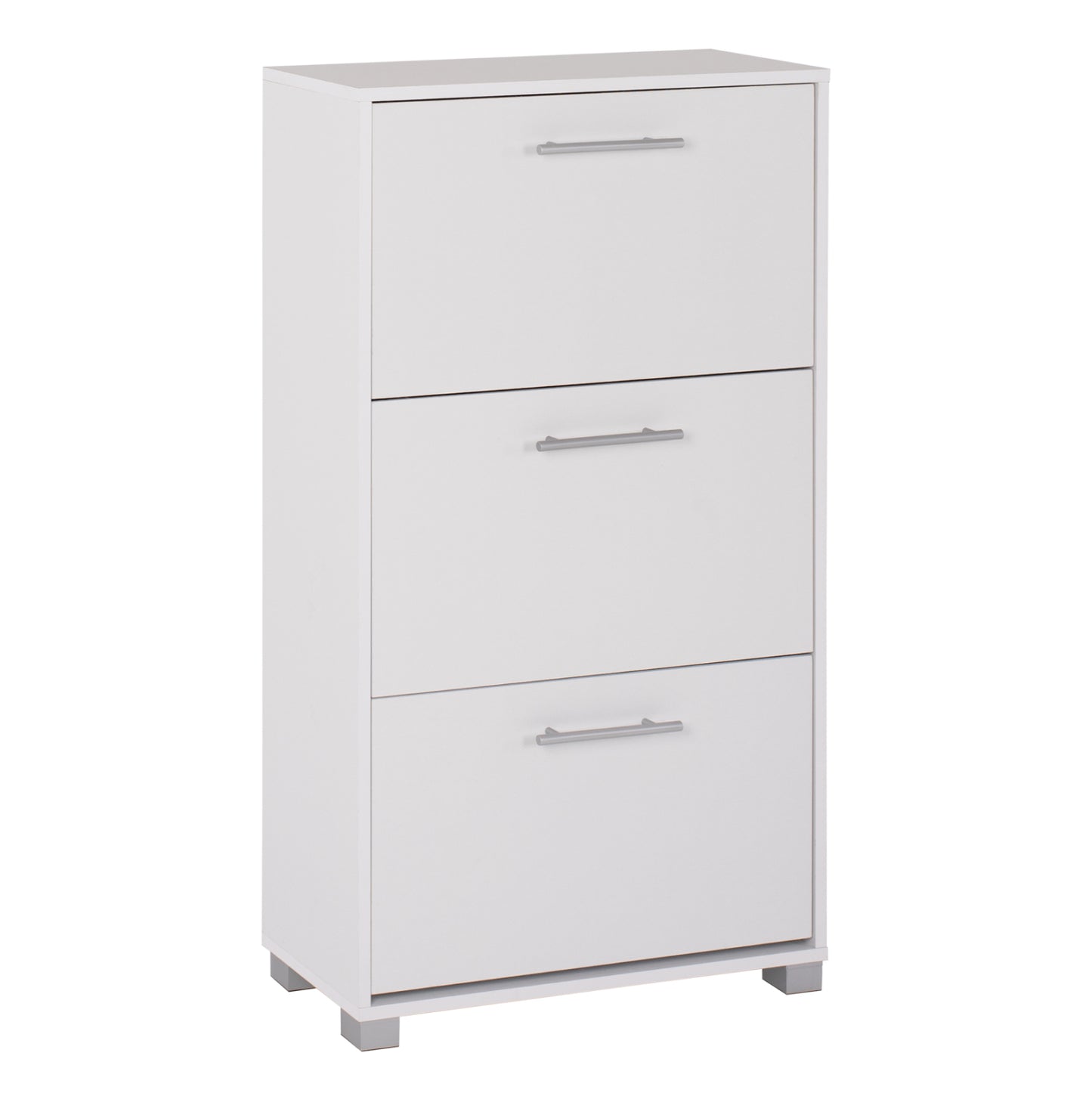 SHOE CABINET HM2221.05 3 LEVELS MELAMINE IN WHITE 62Χ24Χ110Hcm. image 1