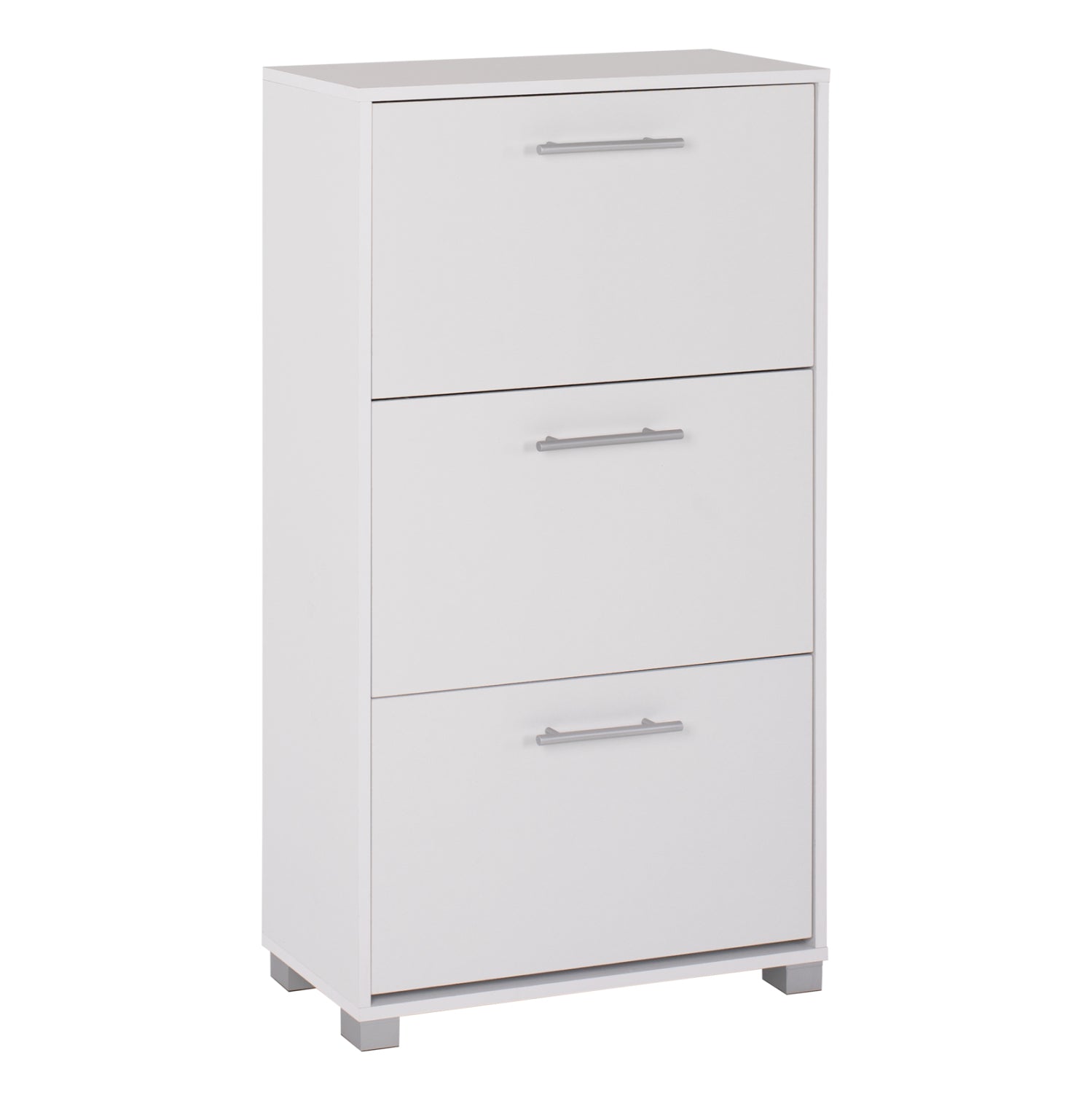 SHOE CABINET HM2221.05 3 LEVELS MELAMINE IN WHITE 62Χ24Χ110Hcm. image 1