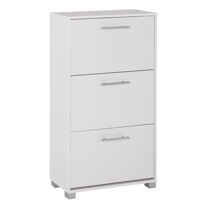 SHOE CABINET HM2221.05 3 LEVELS MELAMINE IN WHITE 62Χ24Χ110Hcm. image 1