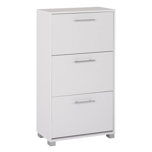 SHOE CABINET HM2221.05 3 LEVELS MELAMINE IN WHITE 62Χ24Χ110Hcm. image 1