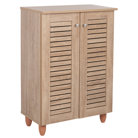 SHOE CABINET PROLLY HM9608.02 MELAMINE IN SONAMA-2 DOORS-4 SHELVES 60x34x88Hcm. image 1
