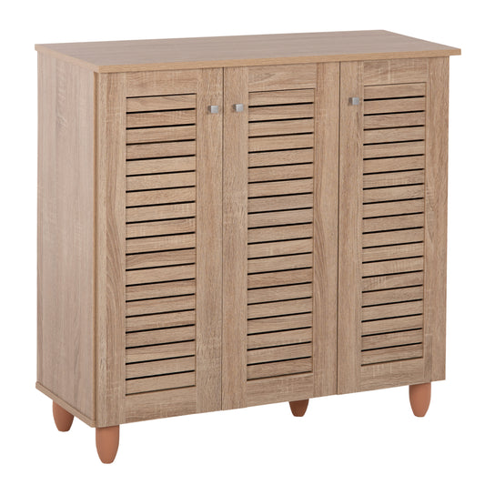 SHOE CABINET PROLLY HM9609.02 MELAMINE IN SONOMA-3 DOORS-4 SHELVES 87x32x88Hcm. image 1