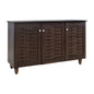 Shoe Cabinet Wooden 3 doors HM2211.01 Wenge 114x34x68 image 1