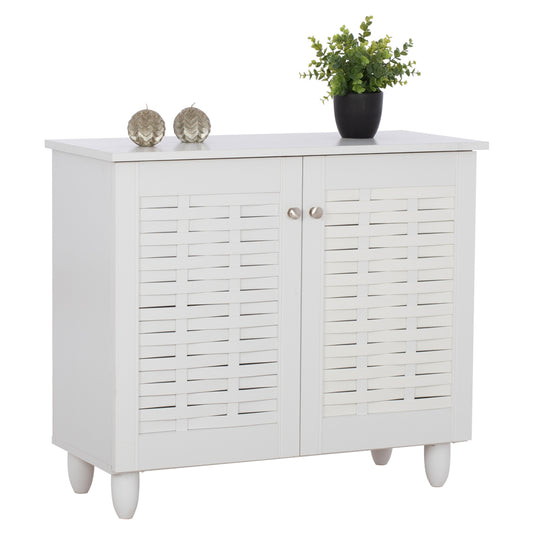 SHOE CABINET CASSIOPE MELAMINE WHITE WITH LEGS 77Χ34Χ67.5Hcm.HM2208.05 image 1