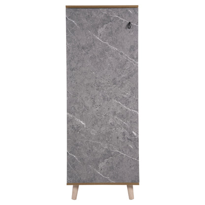 SHOE CABINET ALVARO HM8954.12 MELAMINE IN SONAMA-STONE TEXTURE 50Χ38Χ135Hcm.