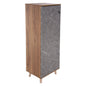 SHOE CABINET ALVARO HM8954.12 MELAMINE IN SONAMA-STONE TEXTURE 50Χ38Χ135Hcm. image 1