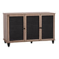 Shoe Cabinet 3 Door MCKENNA HM2267.02 melamine Sonama - black color 112x30x68,5 cm image 1