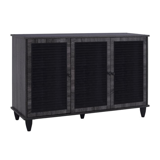 Shoe Cabinet Wooden 3 Door HM2267.01 Grey color 112x30x68,5 cm image 1