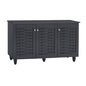 Shoe Cabinet Wooden 3 Doors HM2211.10 Grey 114x34x68 image 1