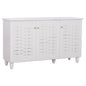 SHOE CABINET IGGY MELAMINE 3-DOOR WHITE WITH LEGS 114Χ34Χ68Hcm.HM2211.05 image 1