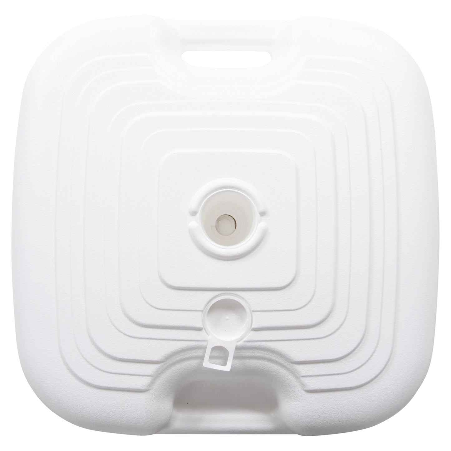 PLASTIC UMBRELLA BASE WITH HANDLE SOLBAS HM6112.01 WHITE COLOR-FOR POLE 20/38mm 45x11Hcm.